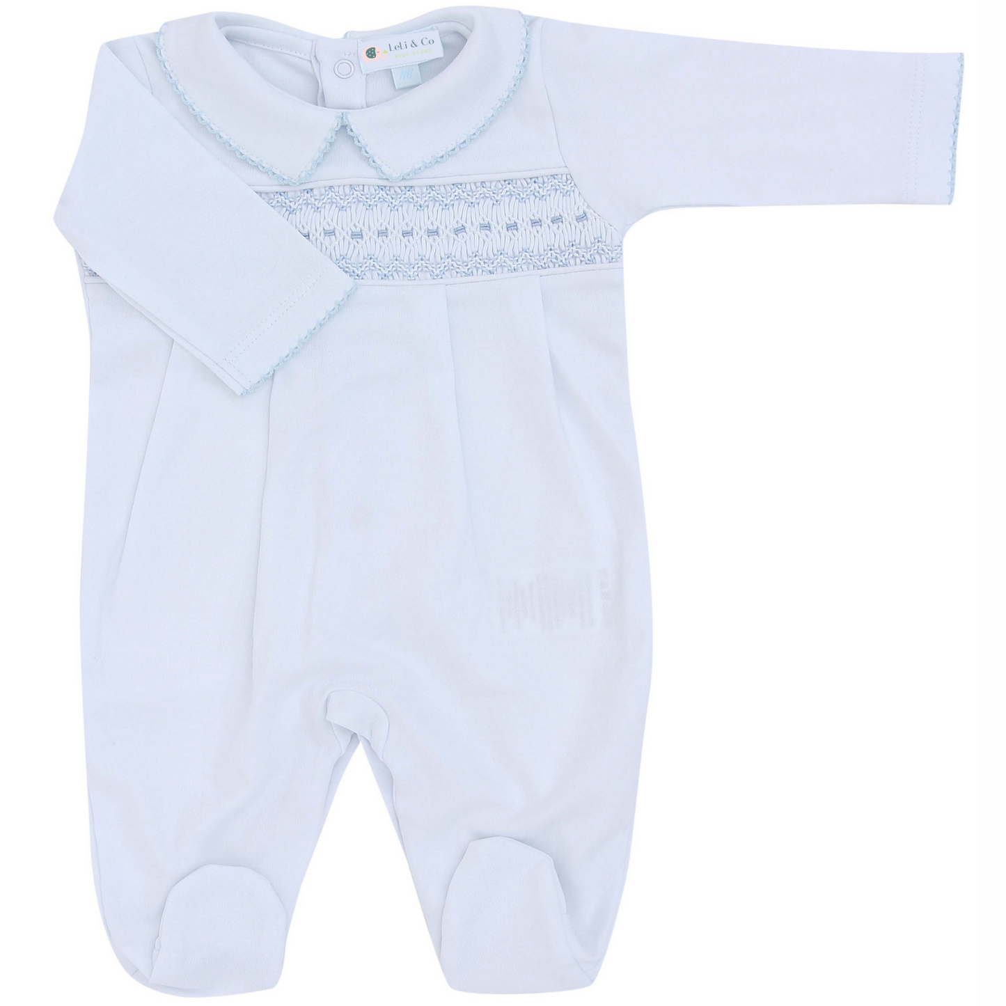 Boys Smocked Footie Long Sleeve